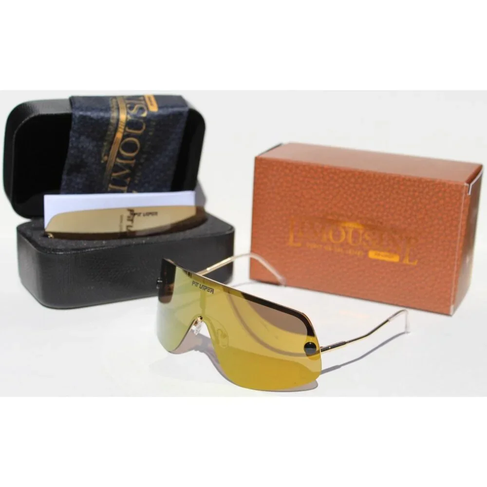 PIT VIPER The Gold Standard Limousine POLARIZED Sunglasses Revo Interchange NEW